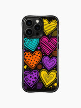 Orange Purple Yellow Heart Parade görseli içeren iPhone 13 Pro Max kılıfı