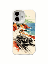 Organic coastal artwork on an iPhone 16 case