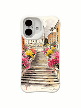 Organic Italian-themed artwork on an iPhone 16 case