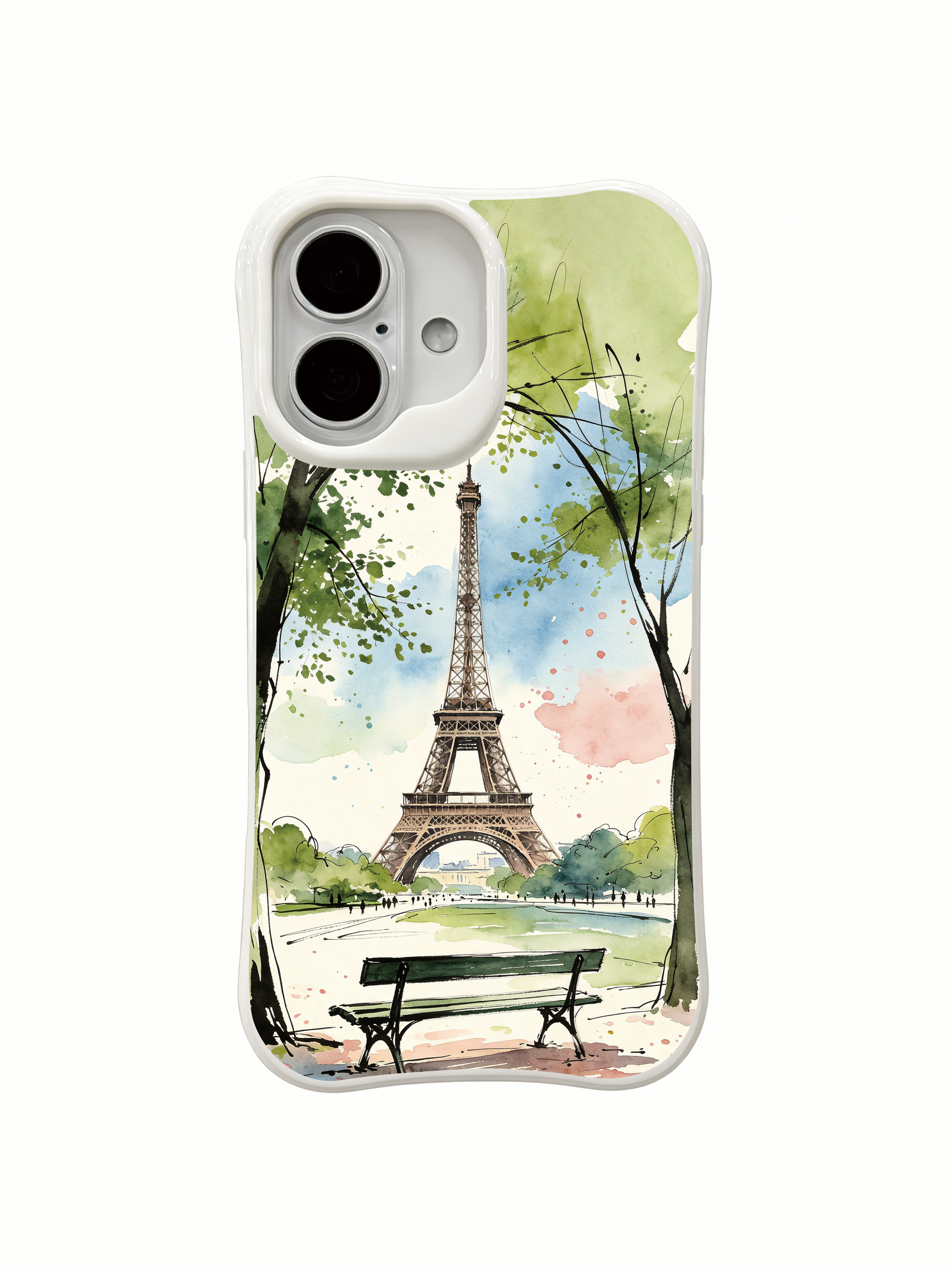 PhoneCasing Paris park scene iPhone 16 Case, wearable fine art accessory
