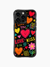 Midnight Adore pattern içeren iPhone 13 Pro Max kılıfı