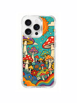 Daisy mushroom garden artwork on an iPhone 16 Pro Max case