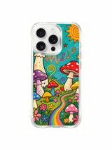 Spiral vines around the melody meadow artwork on an iPhone 16 Pro Max case