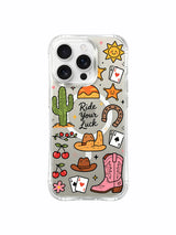 Pink Boot Western Collage görseli içeren iPhone 16 Pro Max kılıfı