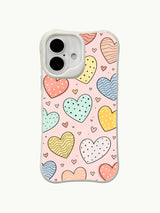 Pink Wish Hearts görseli içeren iPhone 16 Plus kılıfı