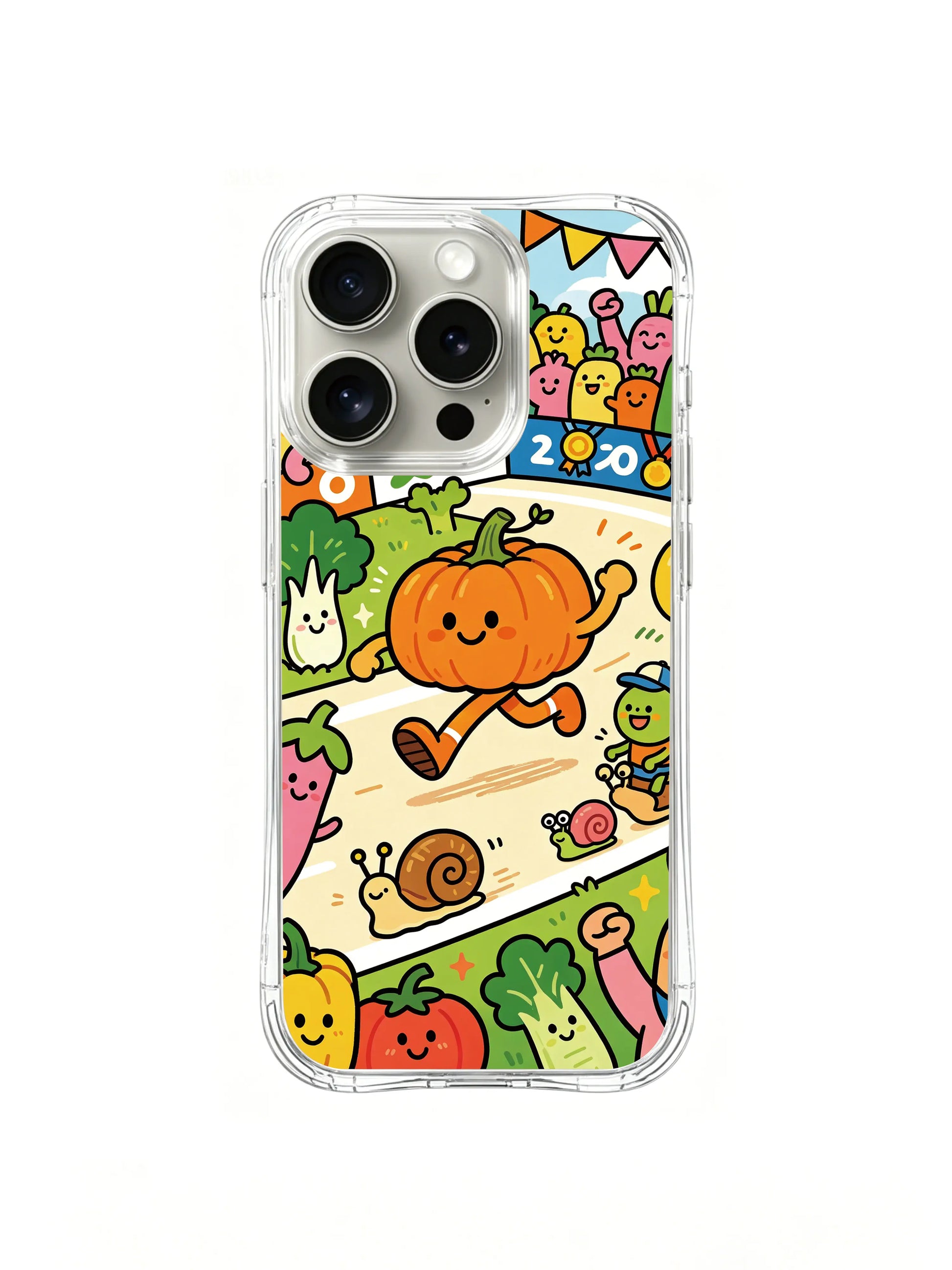 PhoneCasing iPhone 16 pro Case with playful kawaii fall sports illustration, Milo Yun’s exclusive art design for stylish everyday use.