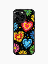 Dark Petal Glow pattern içeren iPhone 13 Pro Max kılıfı