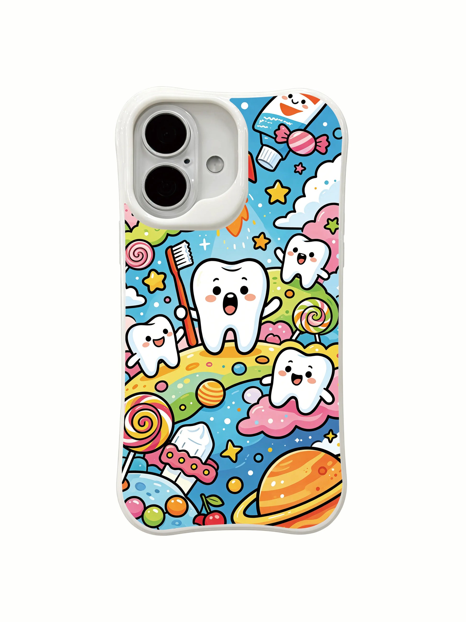 PhoneCasing premium art iPhone 16 Plus Case, exclusive Milo Yun Ice Cream Valley illustration, high quality California made casing.