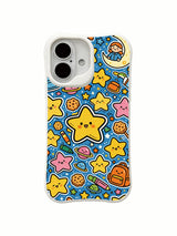 Star Kindergarten artwork on an iPhone 16 Plus case