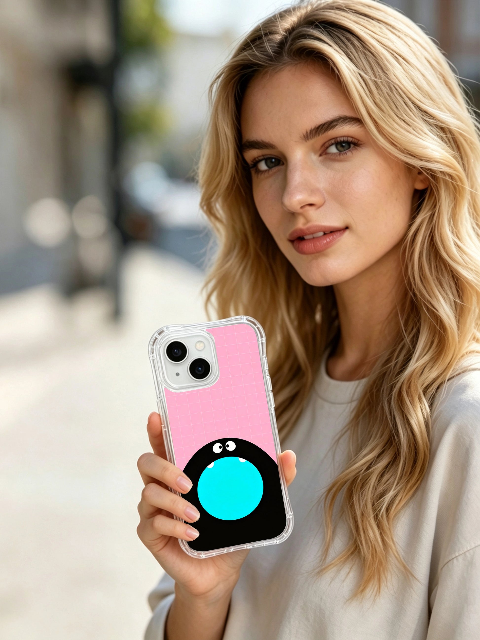 PhoneCasing Premium Bold Monster Art iPhone 15 Plus Case, stylish high-end cover for women