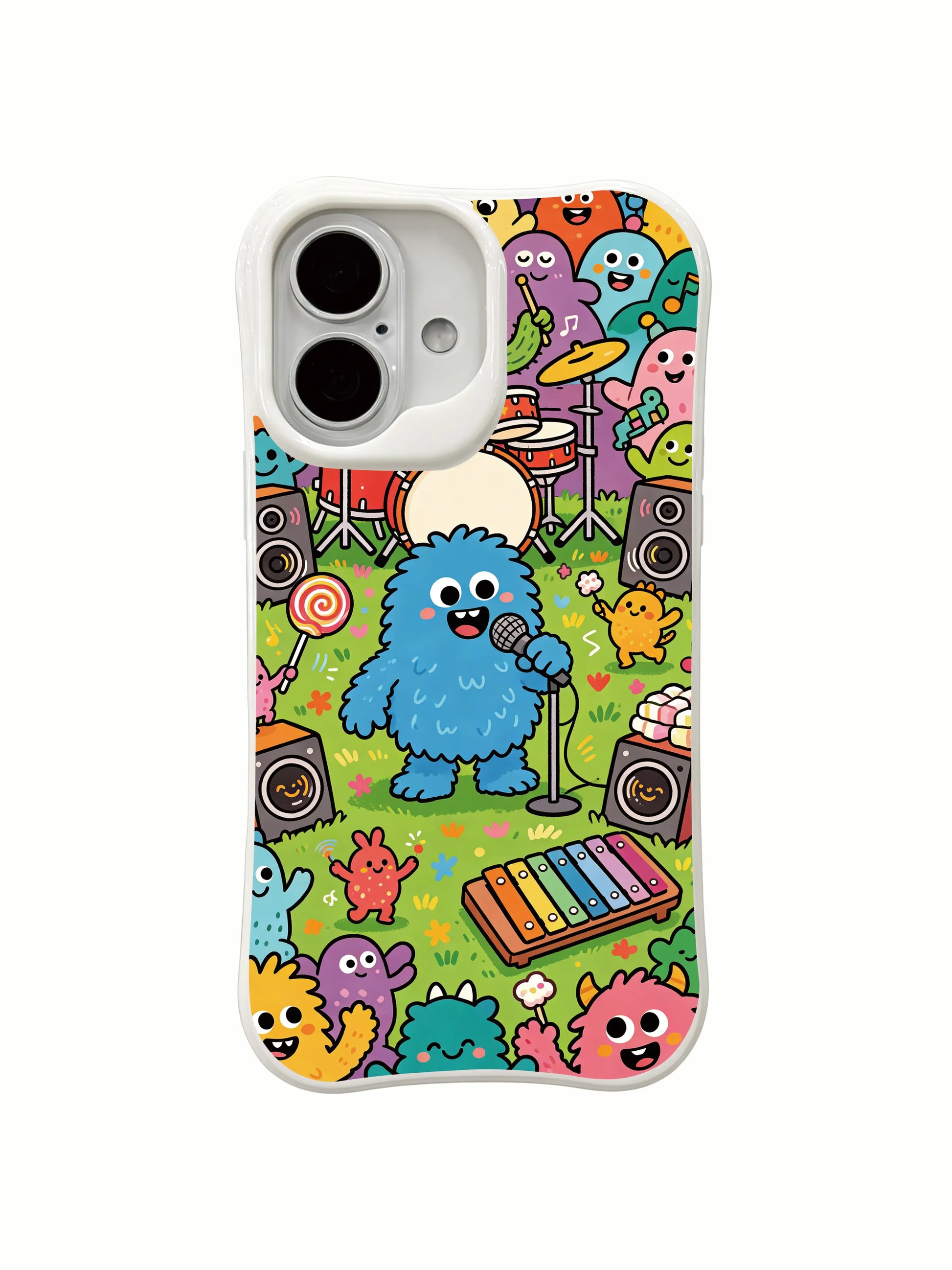 PhoneCasing premium art iPhone 16 Plus Case, limited concert design, scratch-resistant casing crafted in California.