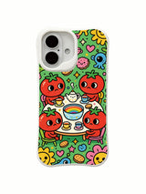 PhoneCasing premium art iPhone 16 Plus Case, limited cosmic tea time design, scratch-resistant casing crafted in California.