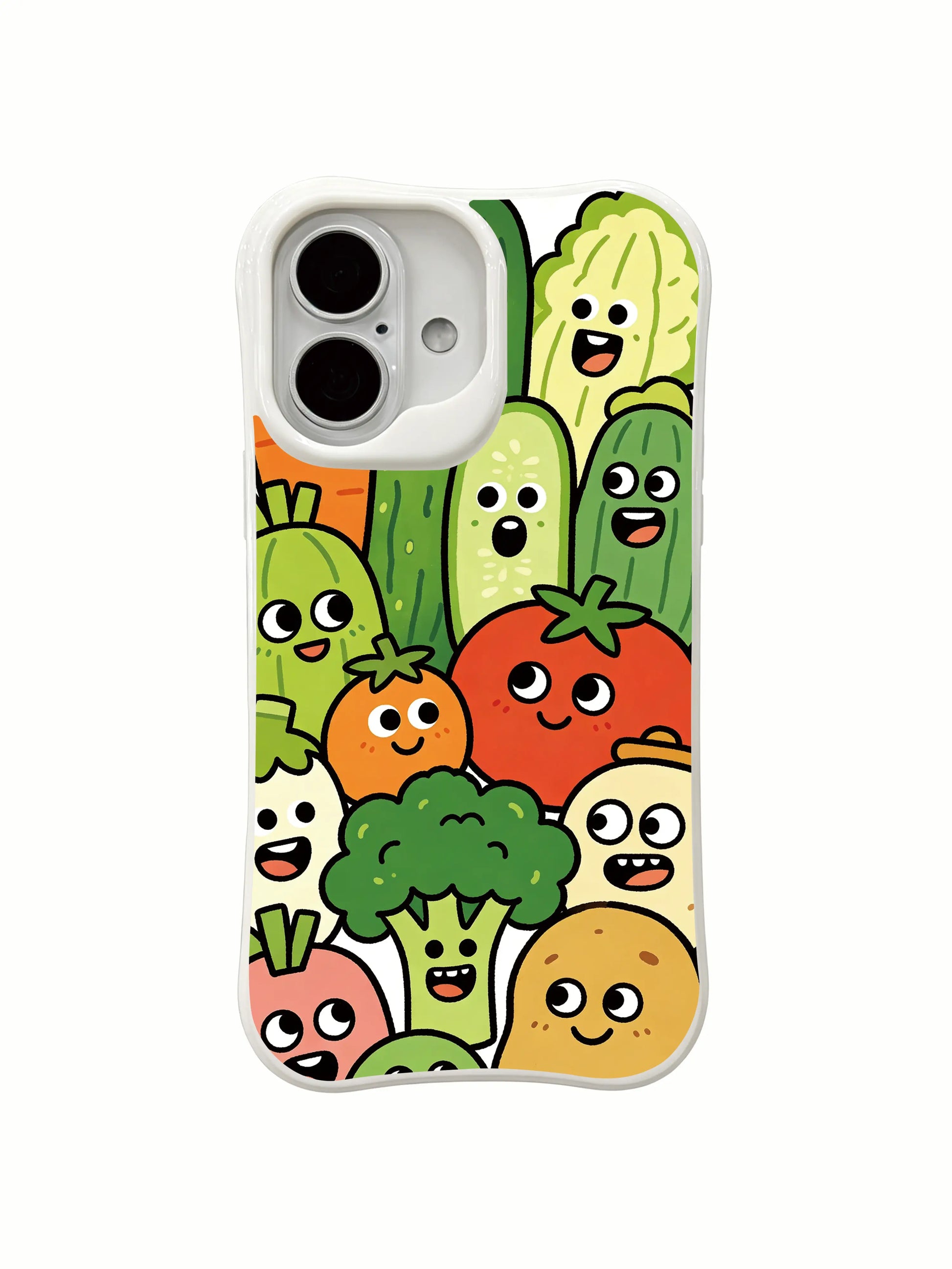 PhoneCasing premium art iPhone 16 Plus Case, limited veggie council design, scratch-resistant casing crafted in California.
