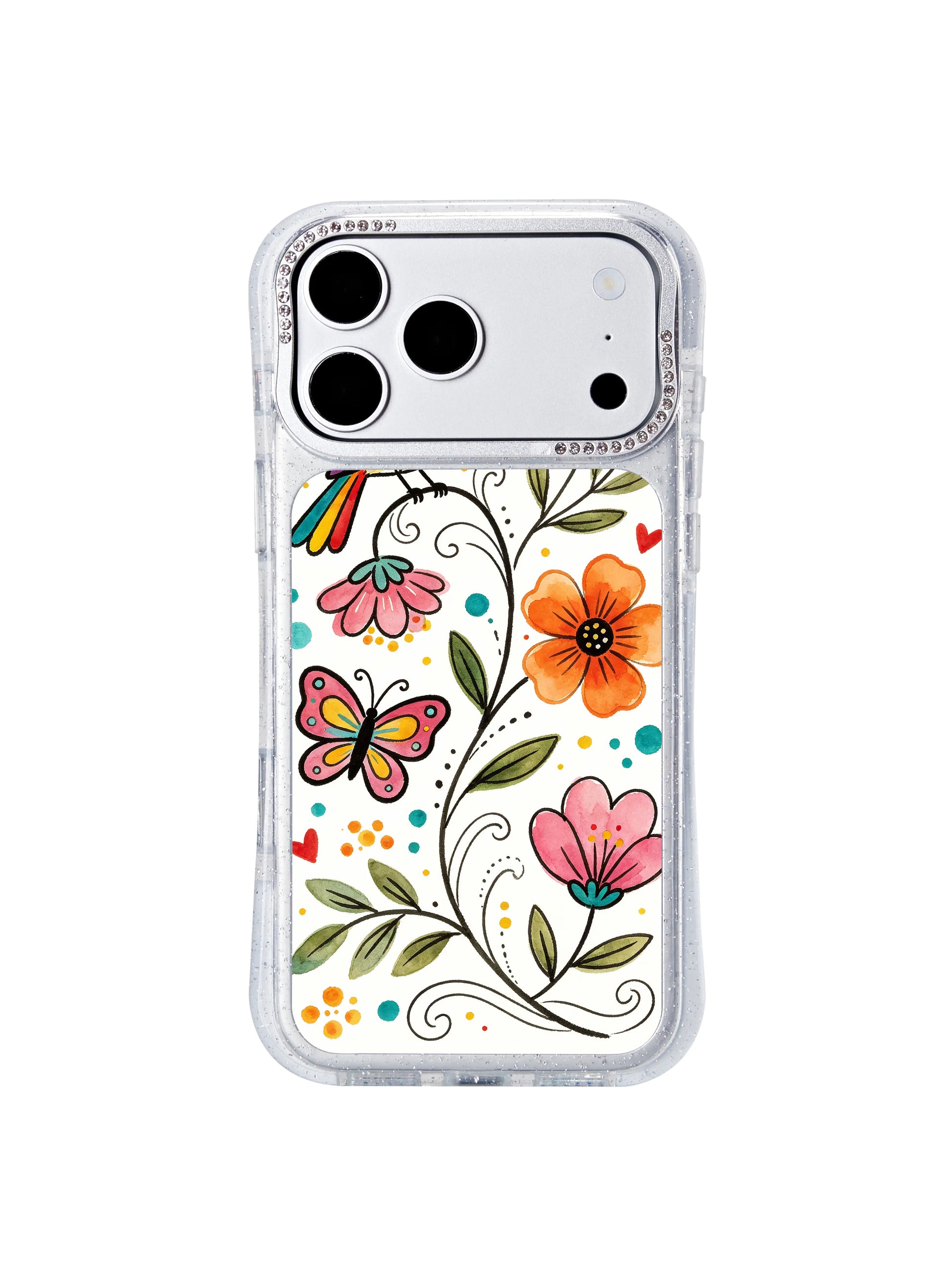 PhoneCasing limited edition iphone 17 pro Max casing by Aurelia Finch, collectible rainbow bird garden art produced in small runs to preserve exclusive artistic value.
