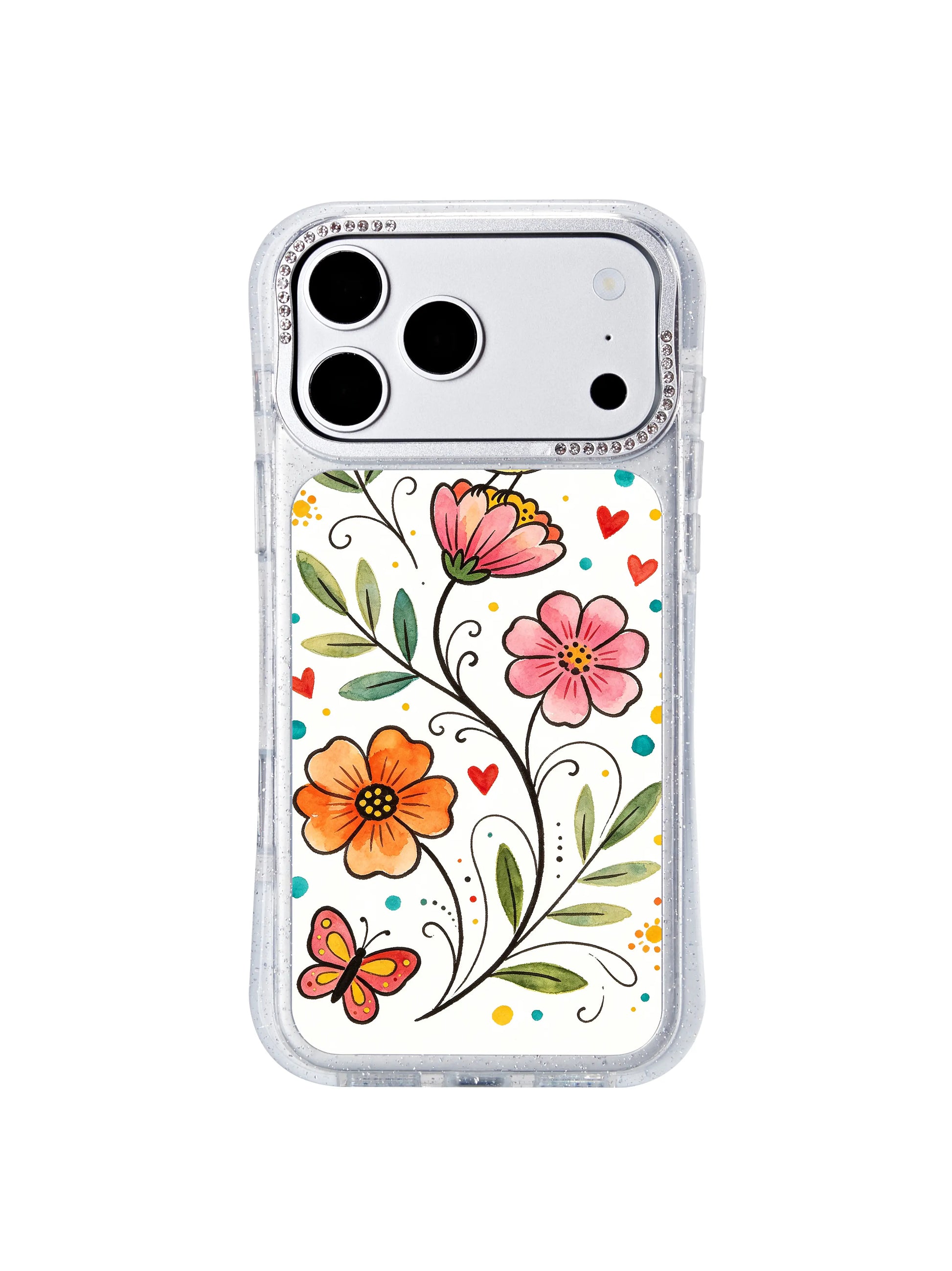 PhoneCasing California-made iphone 17 pro Max case with Aurelia Finch’s rainbow bird artwork, printed with archival ink for long-lasting vibrant color retention.