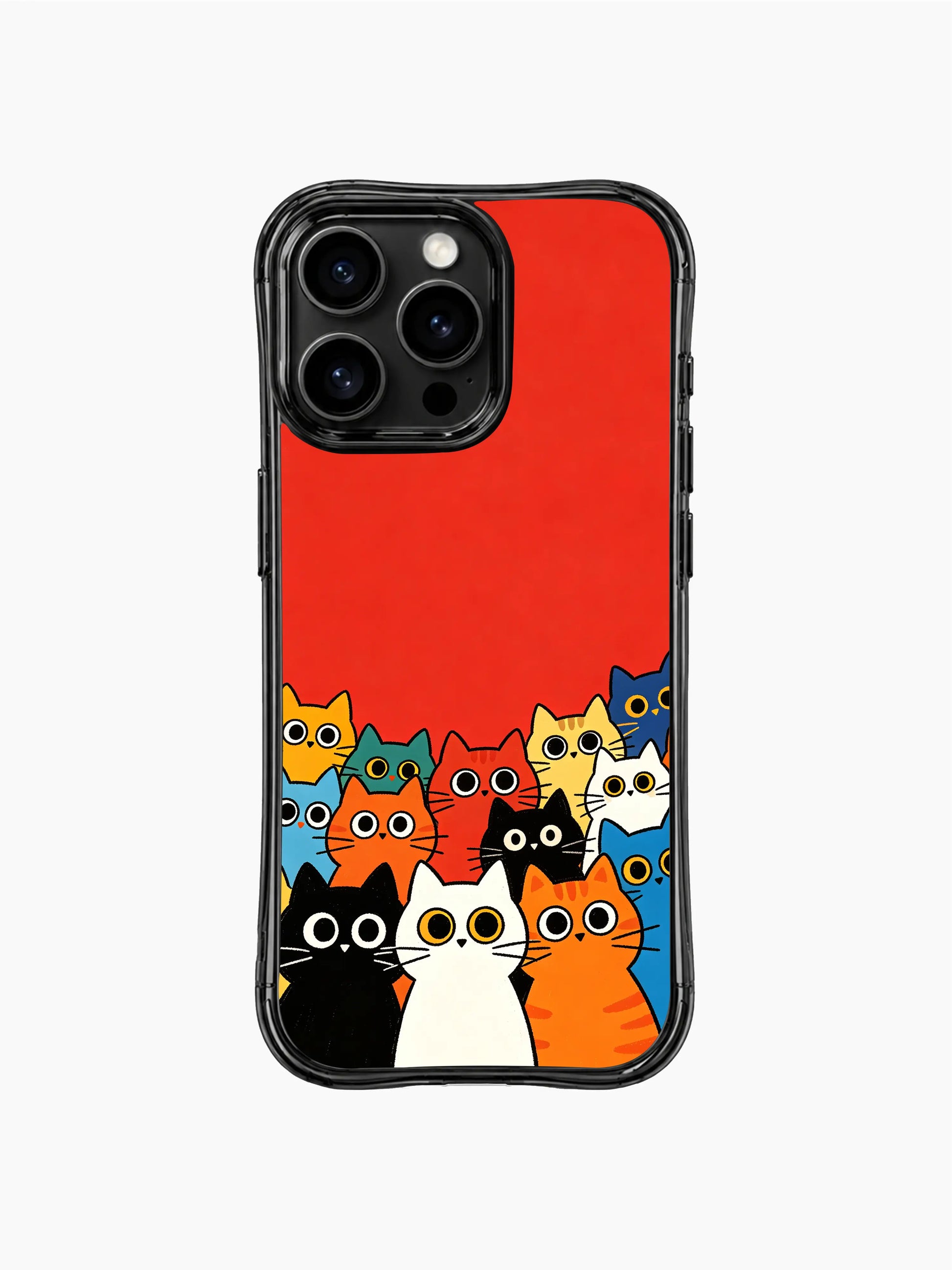 PhoneCasing iPhone 16 pro max MagSafe case with cats art, uplifting design by Mimi Colorfield.
