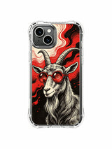 Retro underground psychedelic rock aesthetic goat fine art on PhoneCasing iPhone 13 Case, licensed wearable premium art case curated to fit high-end women’s art accessory collection.