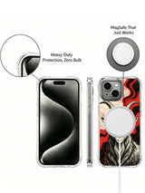 Vintage underground rock poster style goat fine art on PhoneCasing iPhone 13 Case, limited-edition artist collab case picked as thoughtful anniversary luxury gift for women collectors.