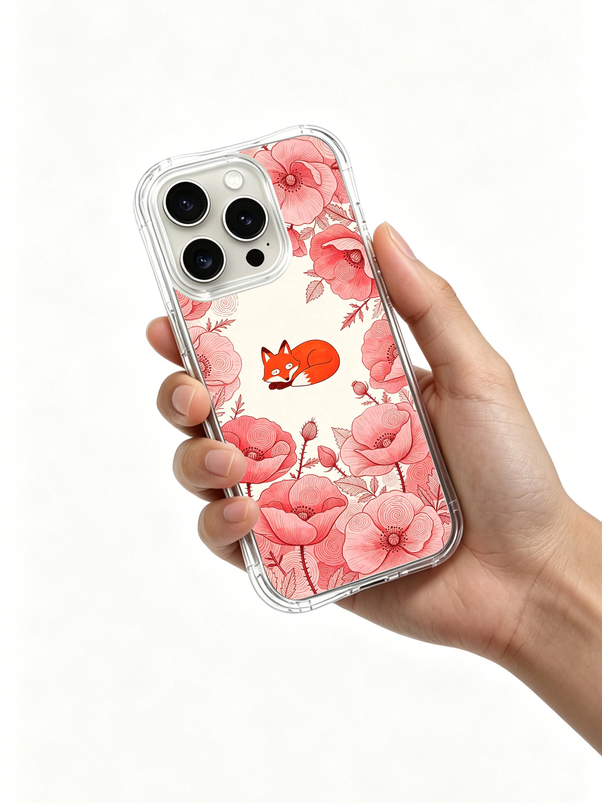 PhoneCasing Sand Texture Fox iPhone 15 Pro Max Case, embossed artistic premium casing