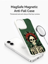 Silent queen wreath composition on an iPhone 16 case