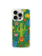 PhoneCasing iPhone 16 Pro Case with tiny fairy visitors in the plant garden, artist-collaborated premium case for women.