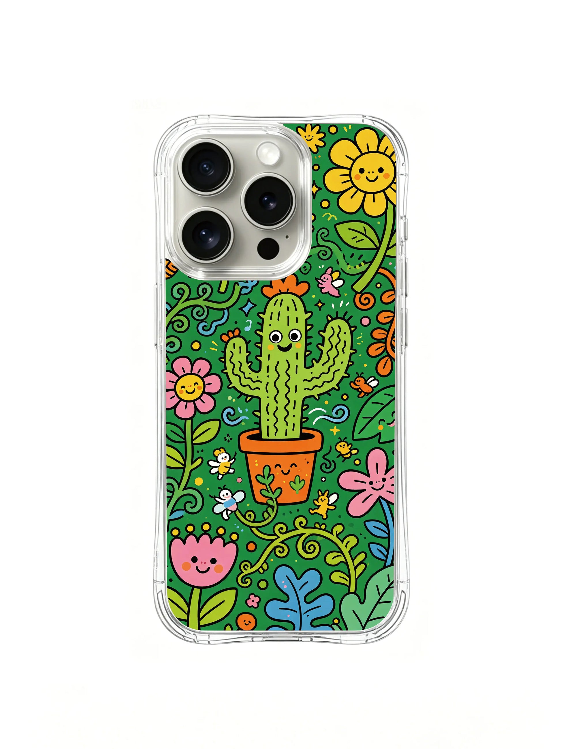 PhoneCasing iPhone 16 Pro Case with friendly vine greetings in the garden, exclusive Milo Yun design, California-crafted durable phone cover.