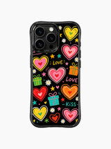 PhoneCasing iPhone 13 Pro Max cover casual hand sketch unsealed love letter doodle pattern, capturing pure spontaneous teenage crush feeling, durable protective casing.