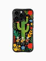Skeleton Band With Heart Motifs And Blooms artwork on an iPhone 16 Pro Max case