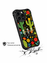 Skeleton Band With Violin And Trumpet artwork on an iPhone 16 Pro Max case