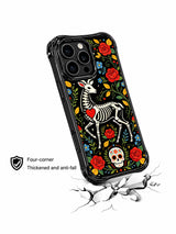 Skeleton Deer With Day Of The Dead Skull artwork on an iPhone 16 Pro Max case