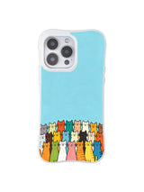 PhoneCasing iPhone 16 Pro Max featuring Sky Background Colorful Cats, a lively group of multicolored felines that bring warmth and joy to everyday use.