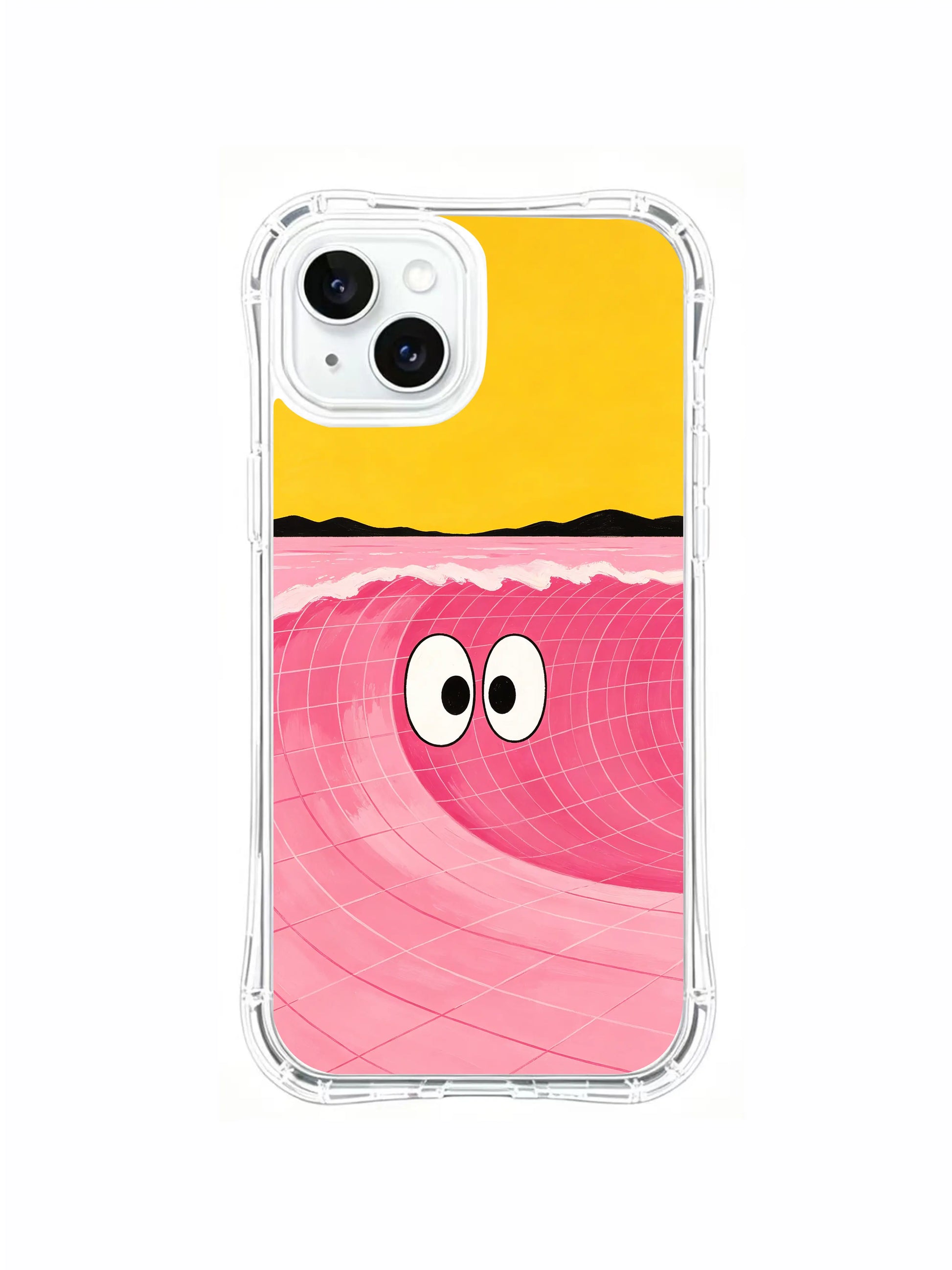 PhoneCasing Sleek Pink Sunset iPhone 15 Plus Case, premium artistic phone case