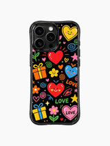 Smile Face Cartoon Heart Valentine Festive Print görseli içeren iPhone 13 Pro Max kılıfı