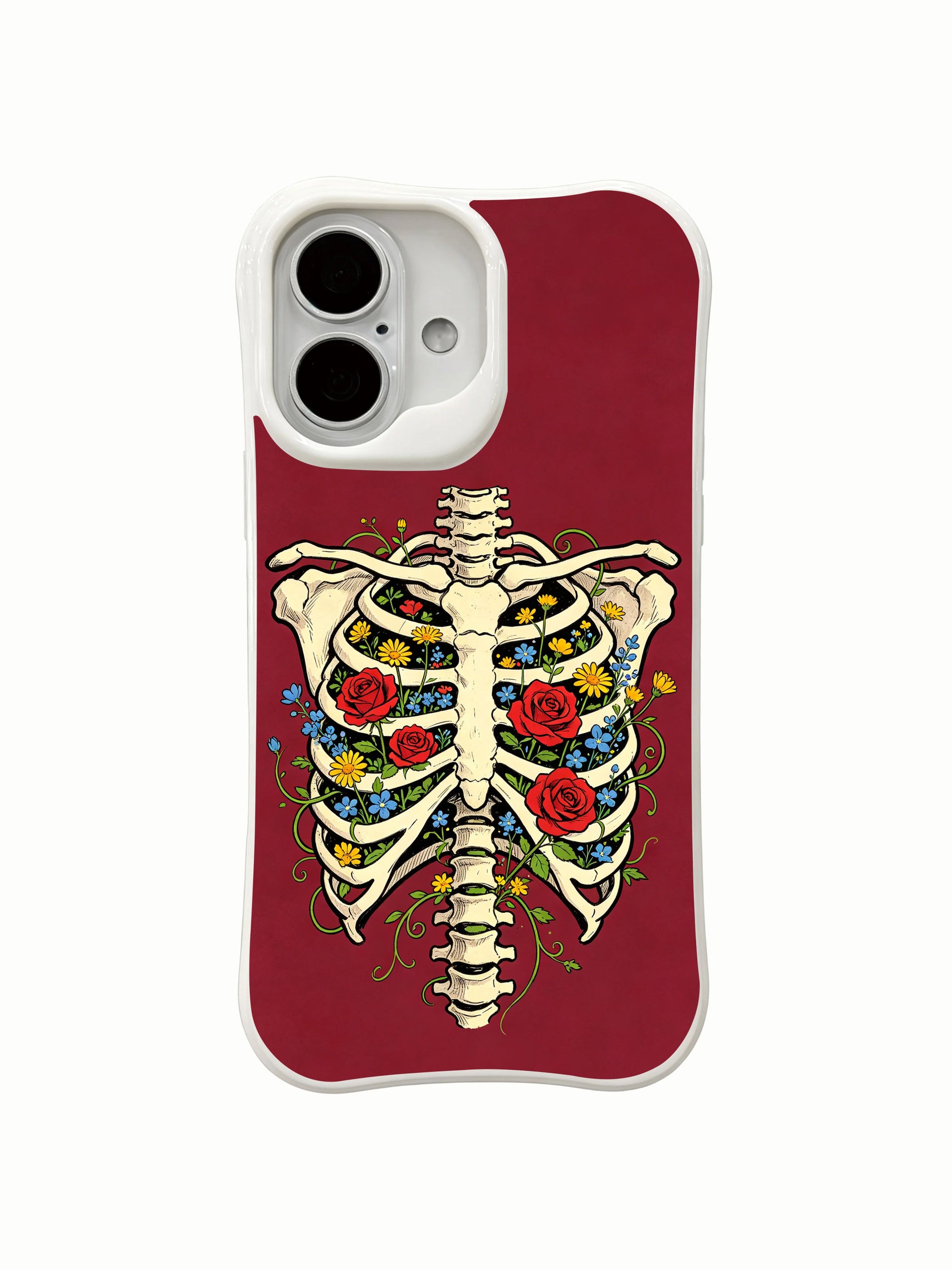 PhoneCasing bold black ink vintage tattoo sketch iPhone 16 Case, premium curated wearable art durable iPhone 16 casing made in USA