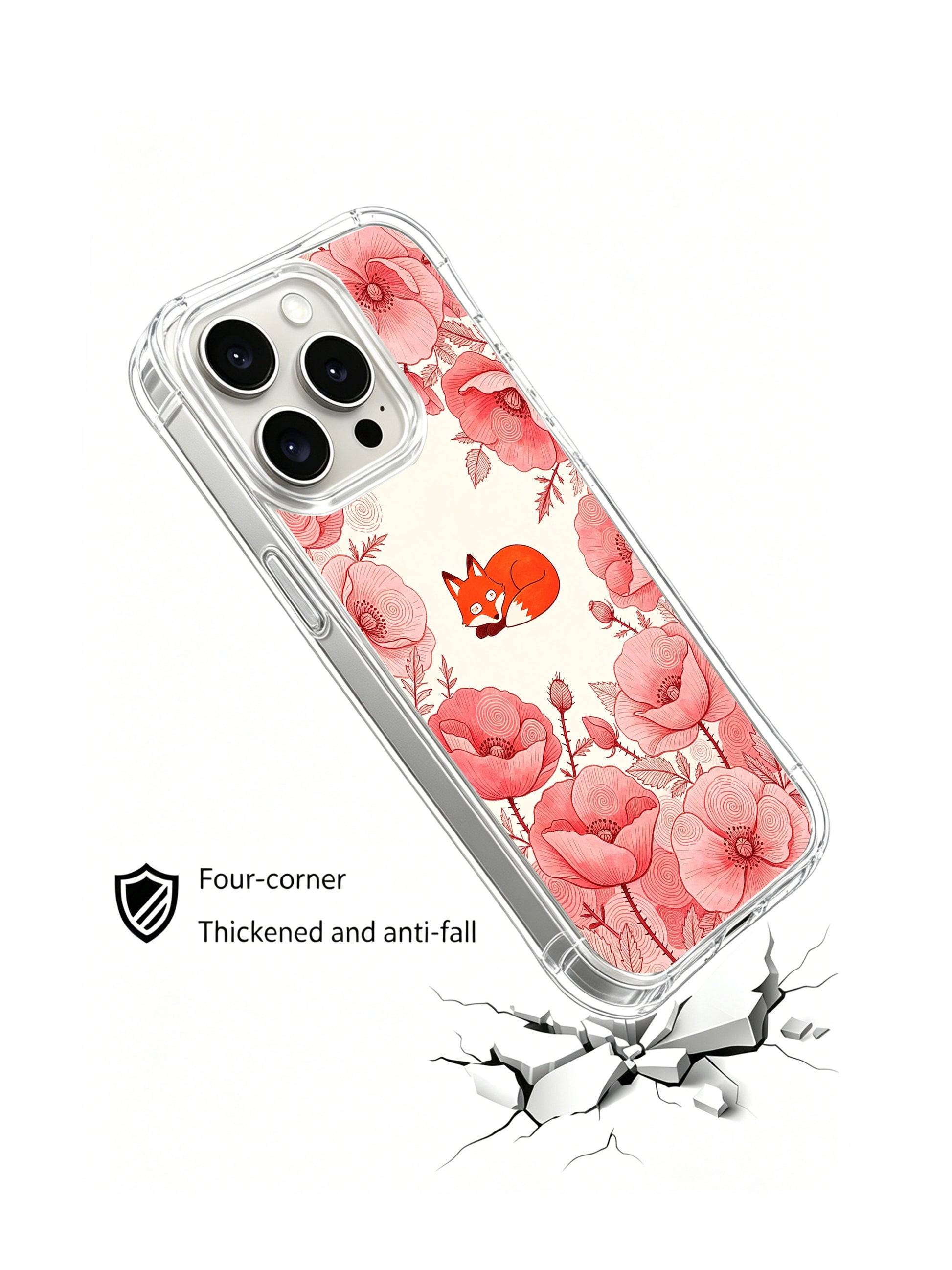 PhoneCasing Soft Power Fox iPhone 15 Pro Max Case, unique graphic premium cover
