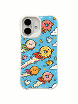 PhoneCasing soft sweet fantasy iPhone 16 Plus Case, gentle fantasy design with lovely caped donut characters.