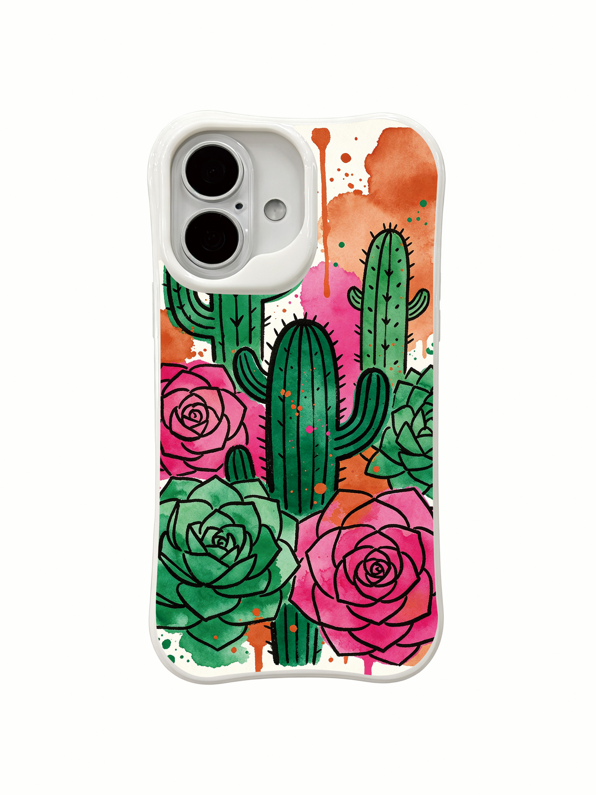 PhoneCasing Sonoran coast cactus iPhone 16 Case, wearable fine art accessory