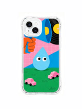 iPhone 15 Plus case with bold neo-pop artwork