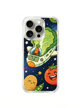 Cabbage spaceship artwork on an iPhone 16 Pro case