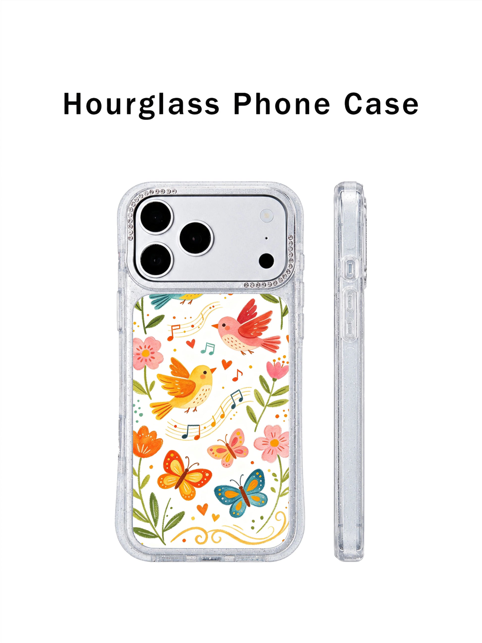 PhoneCasing shockproof drop protective iphone 17 pro Max casing with Aurelia Finch’s vibrant floral bird artwork, heavy-duty edge protection without compromising playful artistic style.