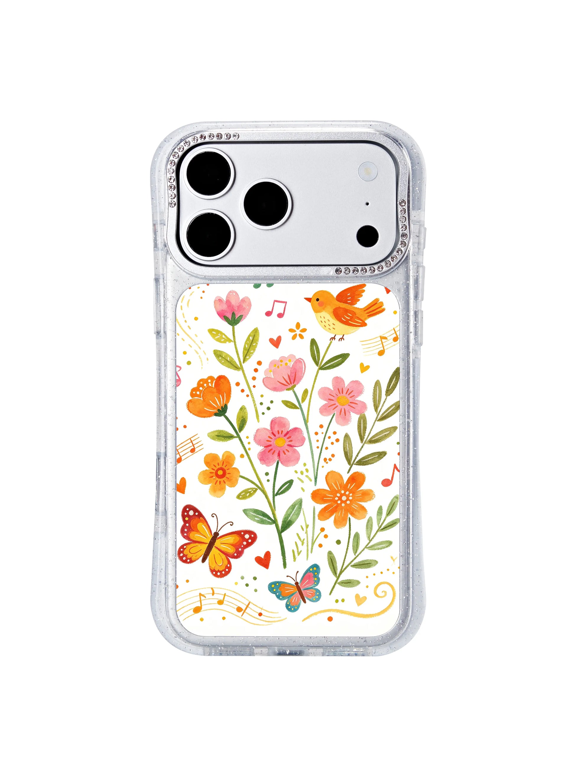 PhoneCasing California-made iphone 17 pro Max case with Aurelia Finch’s cheerful spring bird artwork, printed with archival ink for long-lasting vibrant true-to-original color retention.