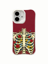 Spring Inside the Ribcage gothic art on an iPhone 16 case