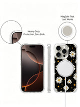 Starry Daisies artwork on an iPhone 16 Pro Max case