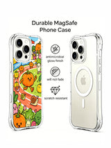 Sunny pumpkin adventure artwork on an iPhone 16 Pro case