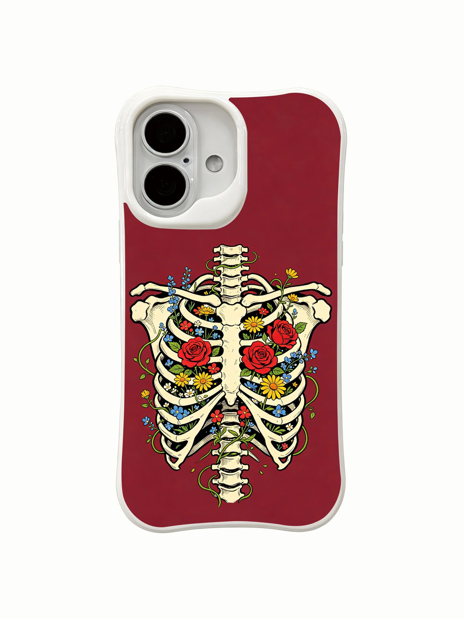 PhoneCasing surreal emotional healing ribcage artwork iPhone 16 Case, contemporary dark academia artistic premium iPhone 16 cover