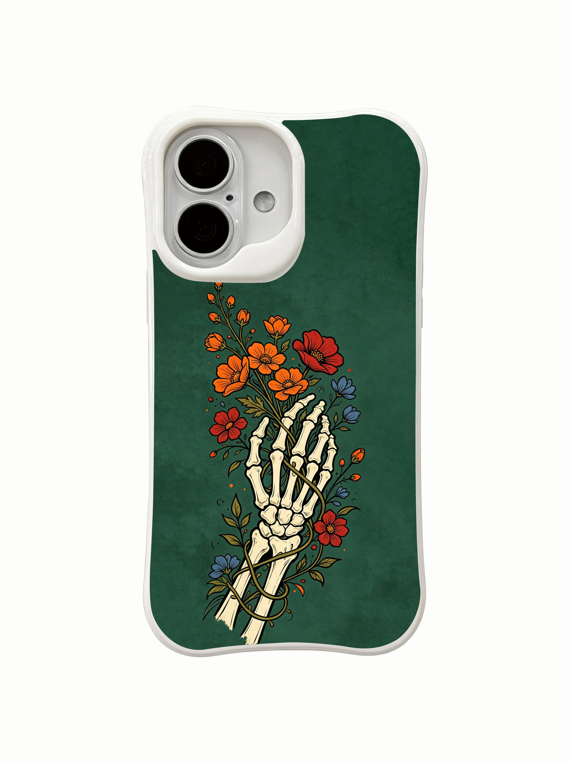 PhoneCasing surreal soul luminance bone & bloom artwork iPhone 16 Case, contemporary dark academia artistic premium iPhone 16 cover