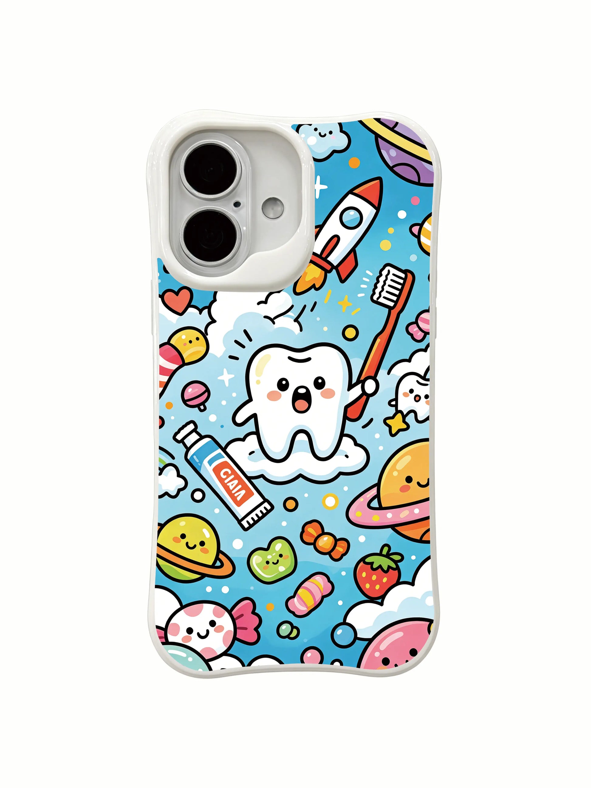 PhoneCasing sweet community iPhone 16 Plus Case, wearable fine art from Milo Yun’s exclusive collection for iPhone 16 Plus.
