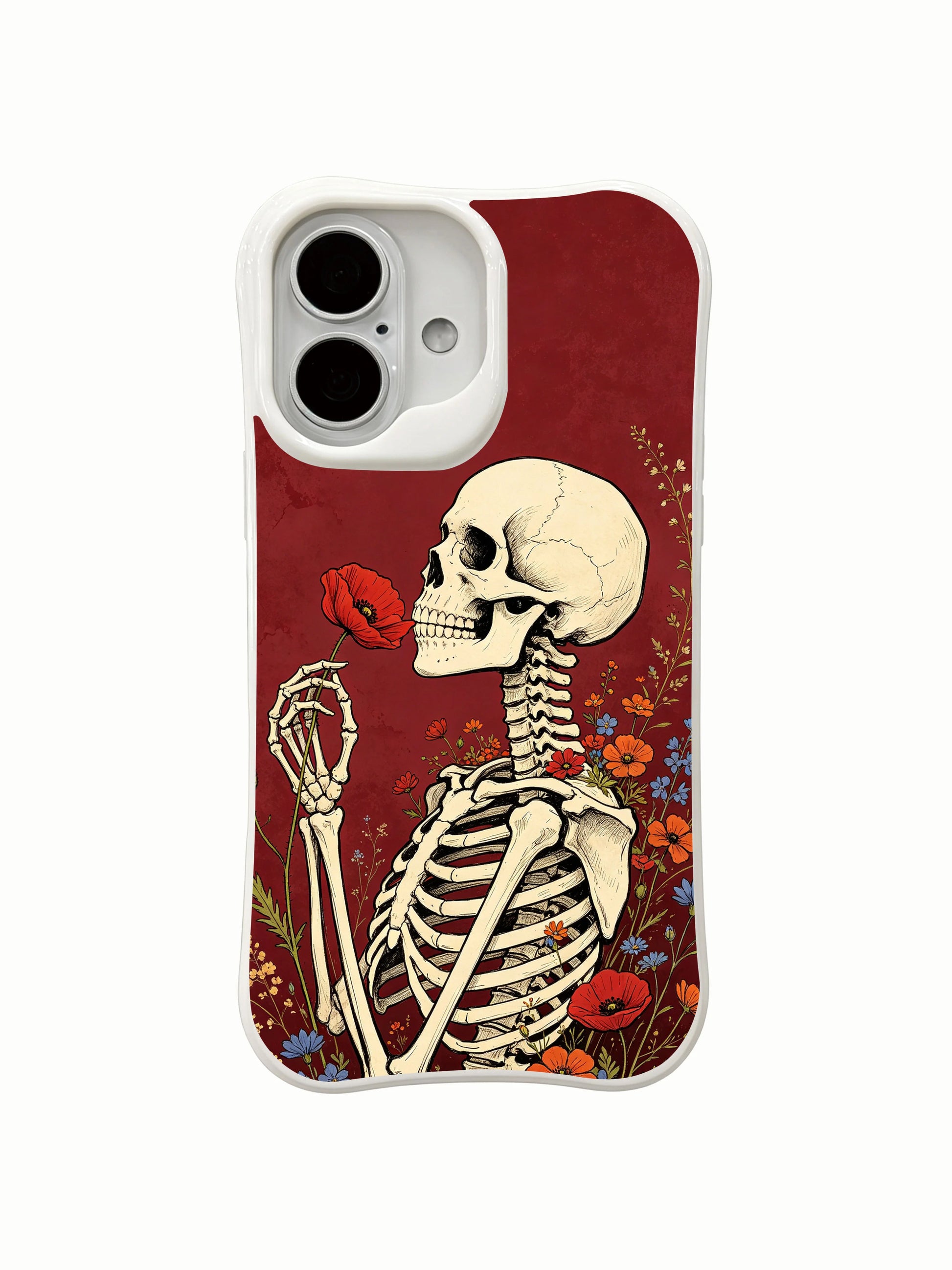 PhoneCasing soft burgundy textured wash iPhone 16 Case, impact-resistant anti-scratch lightweight protective iPhone 16 cover
