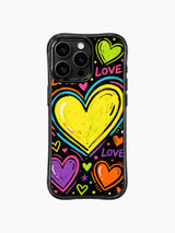 Neon Throb pattern içeren iPhone 13 Pro Max kılıfı