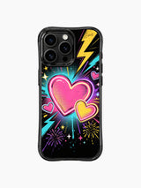 Neon Burst pattern içeren iPhone 13 Pro Max kılıfı